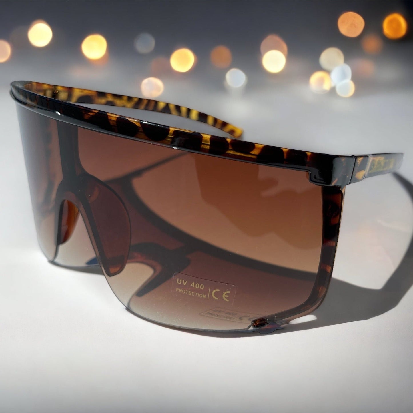 SHADEZ.NO® (leopard) Raske Shades solbriller – Store, lette og UV400-beskyttet