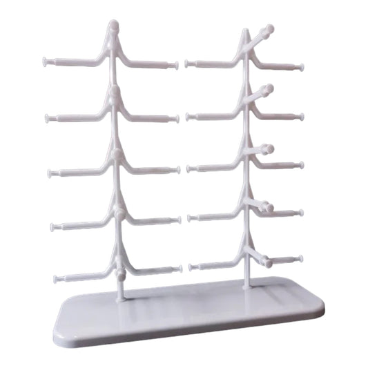 Solbrillestativ 10 stykk - Hvit