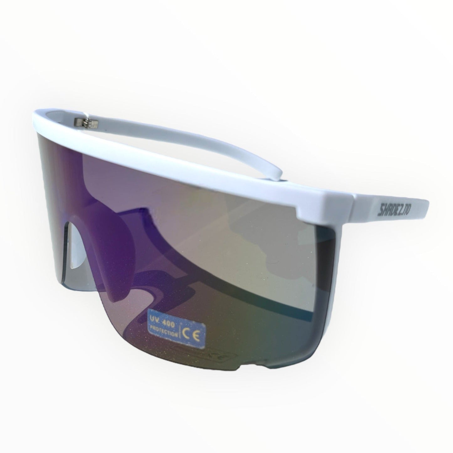 SHADEZ.NO® (hvit) Raske Shades solbriller – Store, lette og UV400-beskyttet