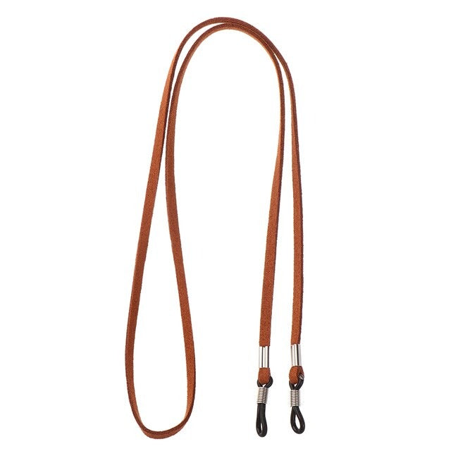 Nakkestropp til briller i lær