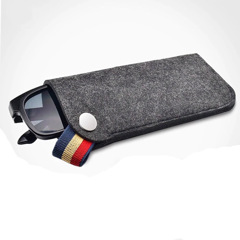 Premium filt brilleetui for sikker oppbevaring av briller