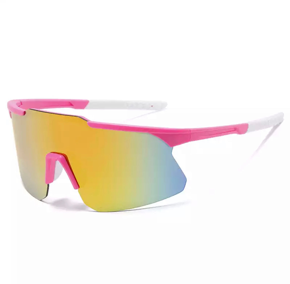 Rosa sykkelbriller