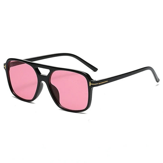 Retro Vintage solbrille - Sort og rosa