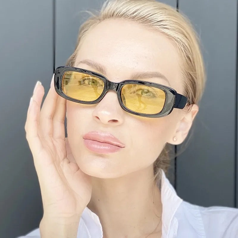 Solbriller med gult glass
